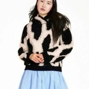 Sandy Liang x Target | Leopard Print Faux-Sherpa Hooded Sweatshirt